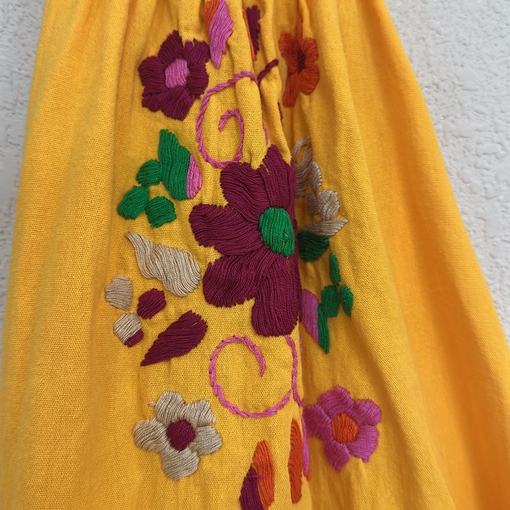 Floral Yellow Mini Dress - Picture 4 of 4